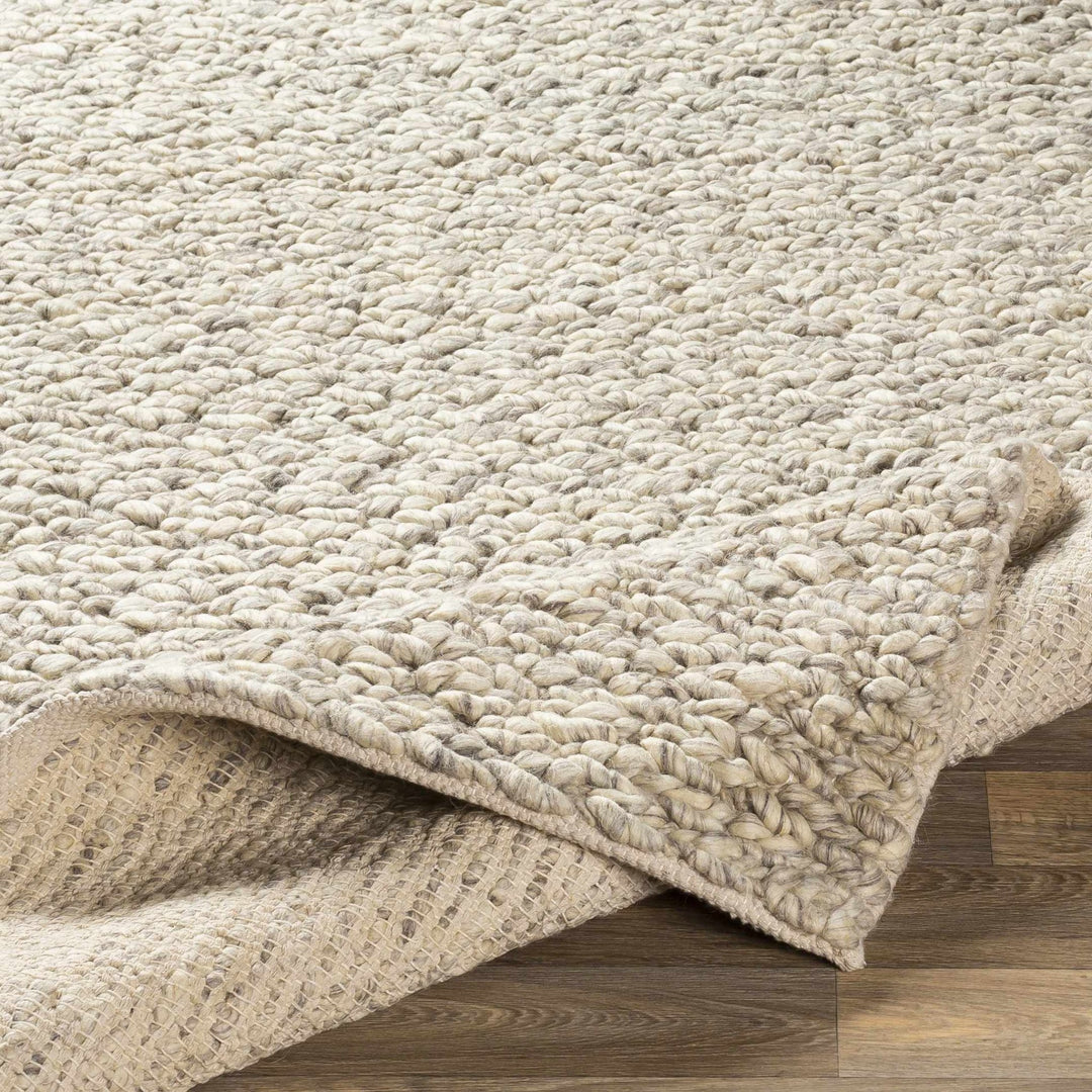 Wurtland Modern Style Beige Hand Woven Wool Area Rug - The Rug Decor