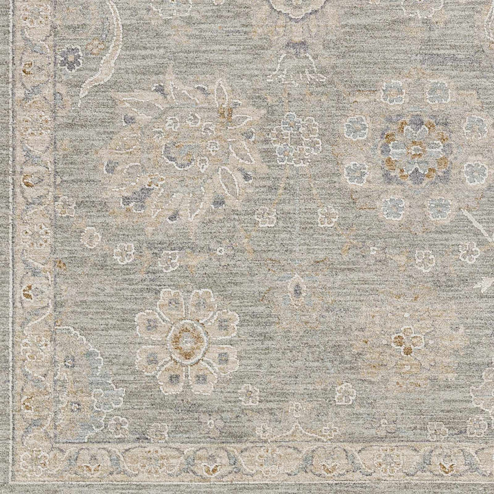 Wurtulla Gray And Beige Traditional Floral Design Rug - The Rug Decor