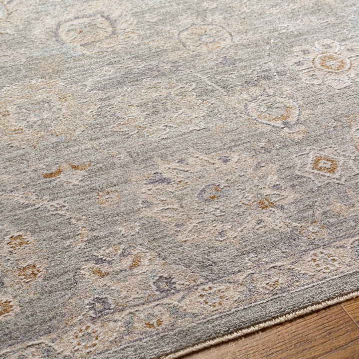 Wurtulla Gray And Beige Traditional Floral Design Rug - The Rug Decor