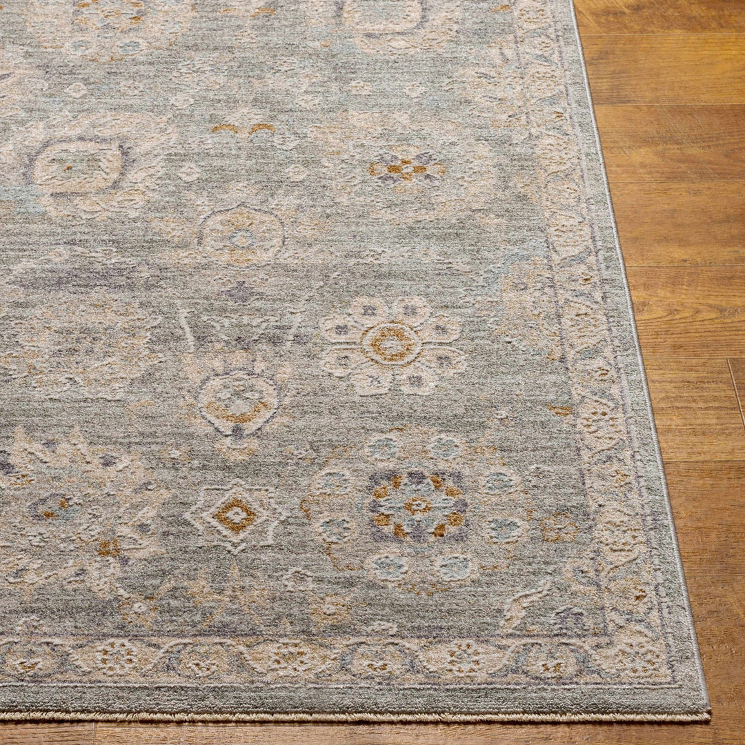 Wurtulla Gray And Beige Traditional Floral Design Rug - The Rug Decor