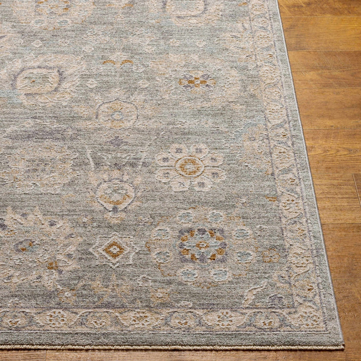 Wurtulla Gray And Beige Traditional Floral Design Rug - The Rug Decor