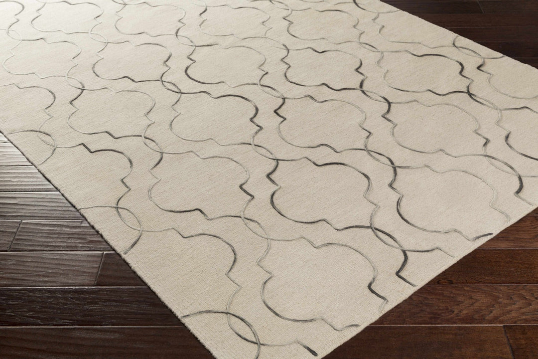 Wycombe Beige Modern Style Hand Woven Wool Area Rug - The Rug Decor