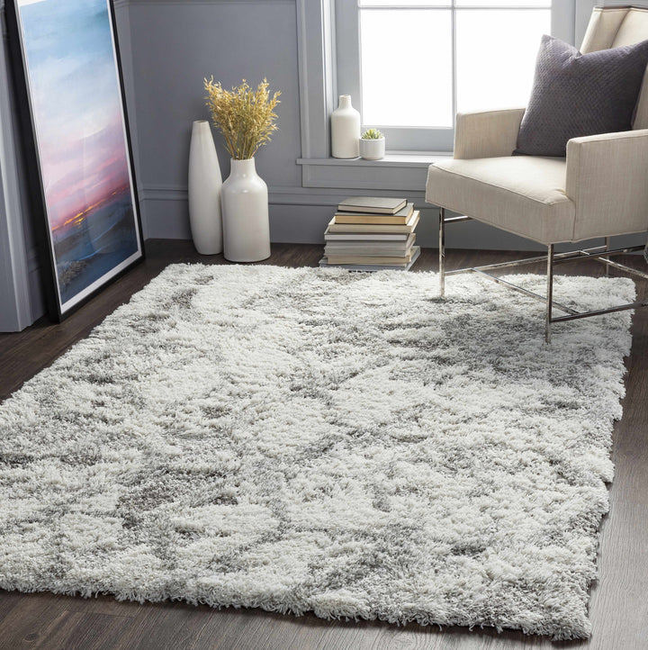 Wynantskill Gray And Ivory Modern Abstract Design Rug