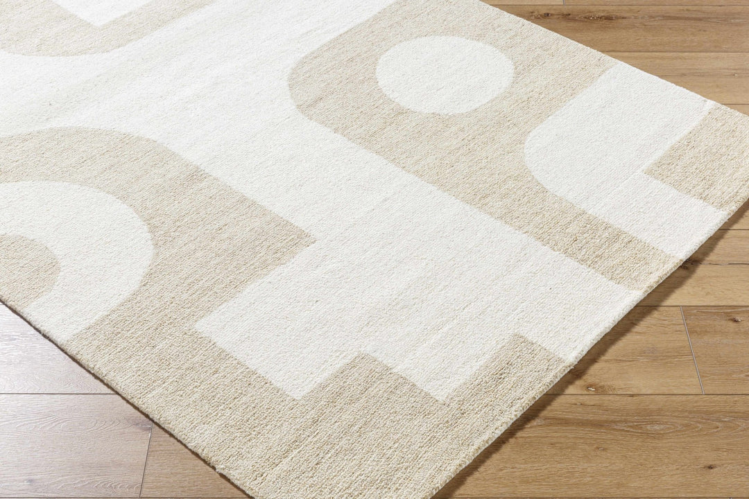 Xaila Contemporary Style Ivory And Beige Area Rug - The Rug Decor