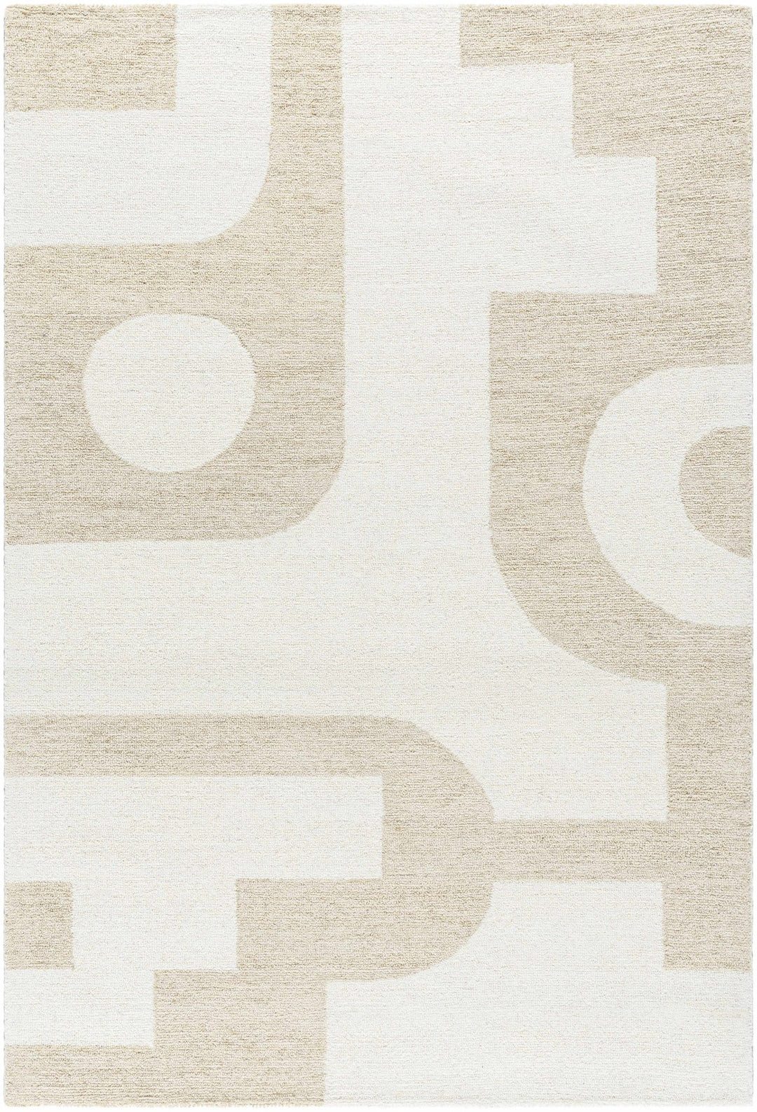 Xaila Contemporary Style Ivory And Beige Area Rug - The Rug Decor