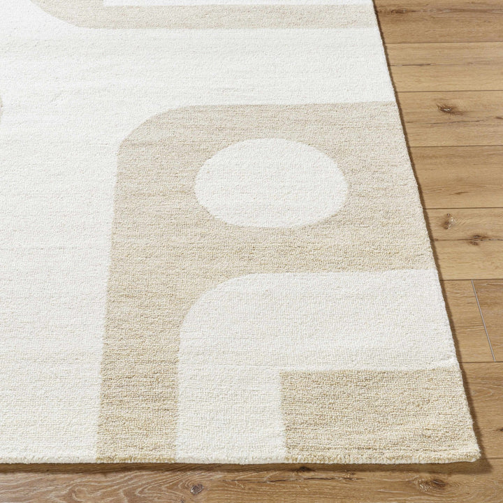 Xaila Contemporary Style Ivory And Beige Area Rug - The Rug Decor