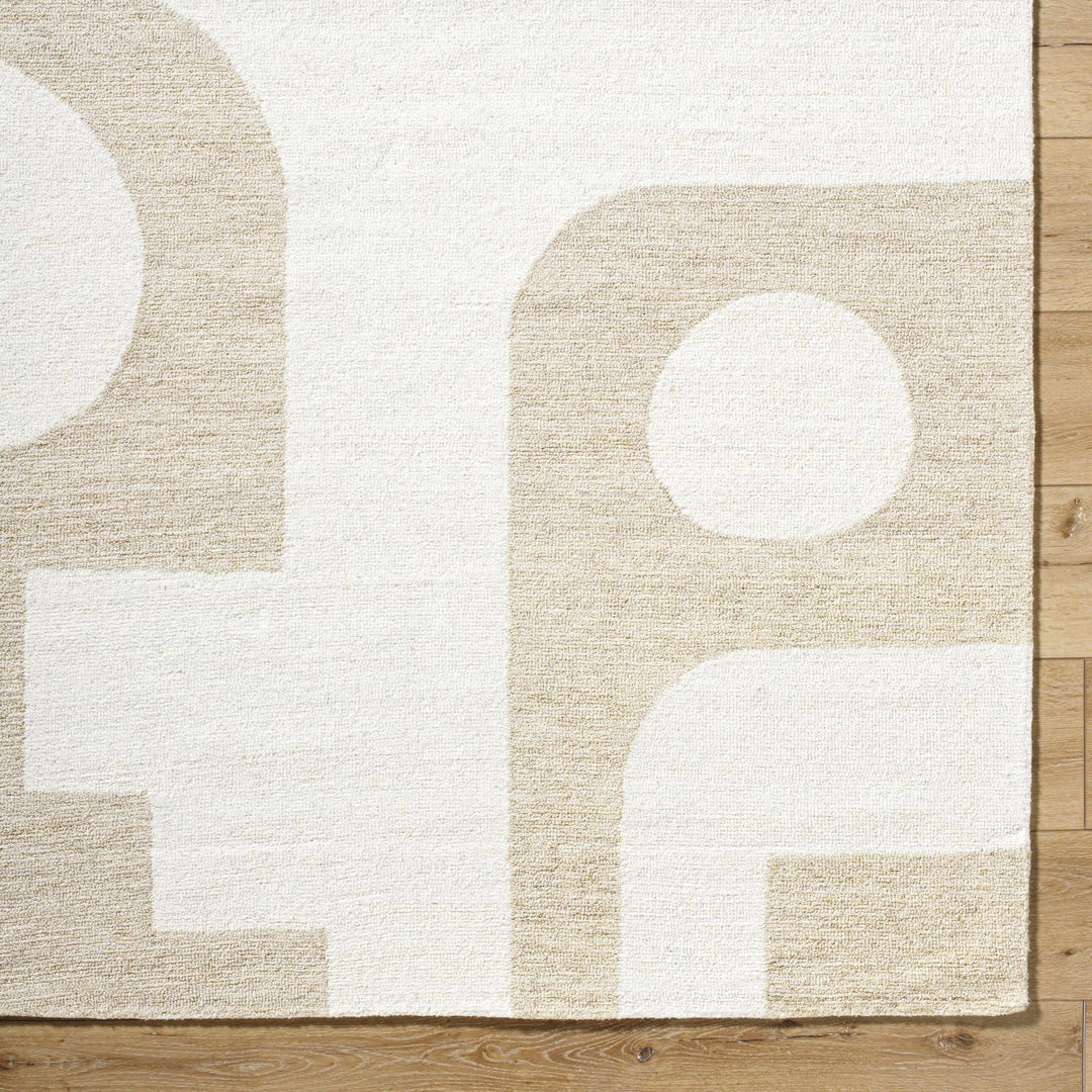 Xaila Contemporary Style Ivory And Beige Area Rug - The Rug Decor