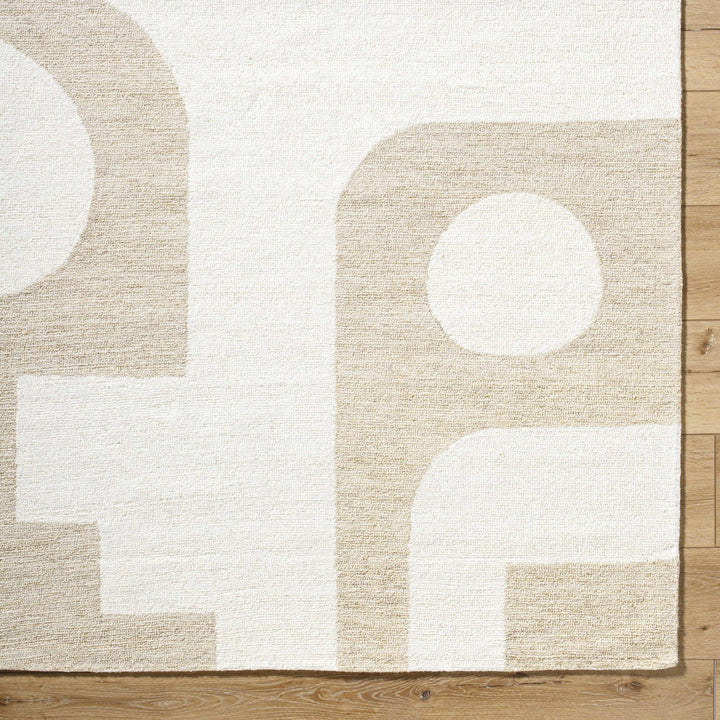 Xaila Contemporary Style Ivory And Beige Area Rug - The Rug Decor