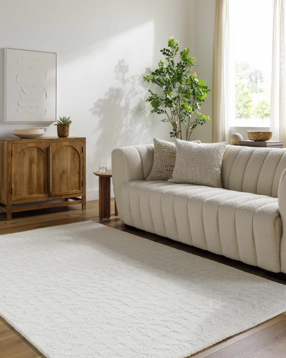 Xenon Contemporary Style Ivory Hand Tufted Area Rug - The Rug Decor