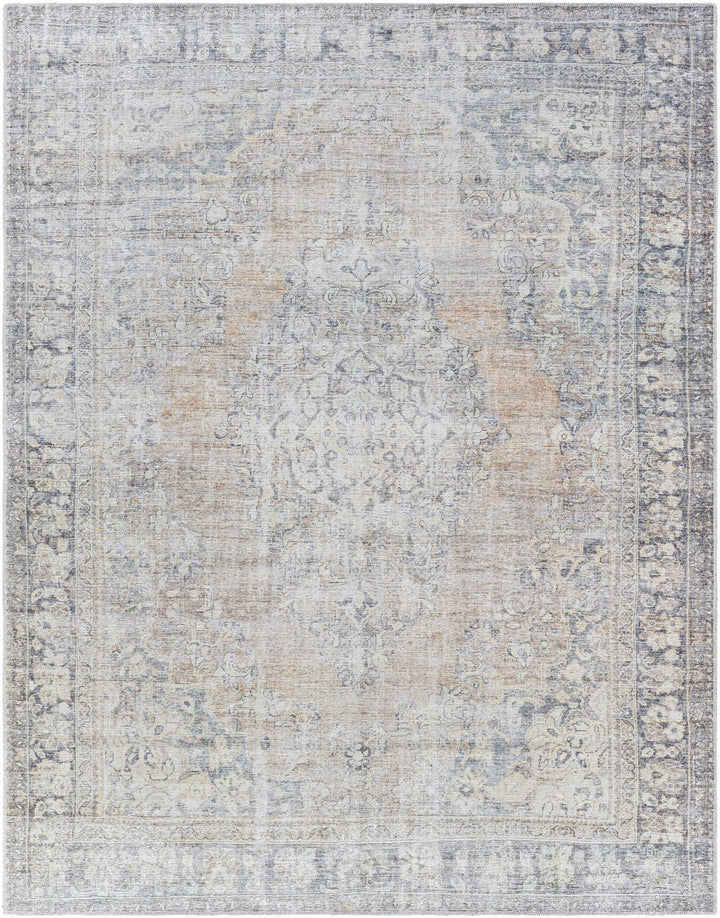 Yachi Traditional Blue And Brown Washable Area Rug - The Rug Decor
