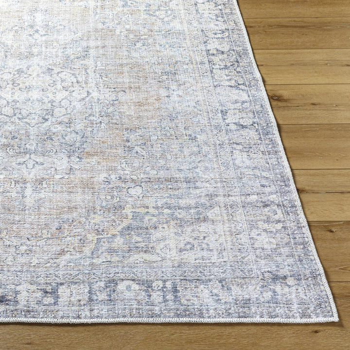 Yachi Traditional Blue And Brown Washable Area Rug - The Rug Decor