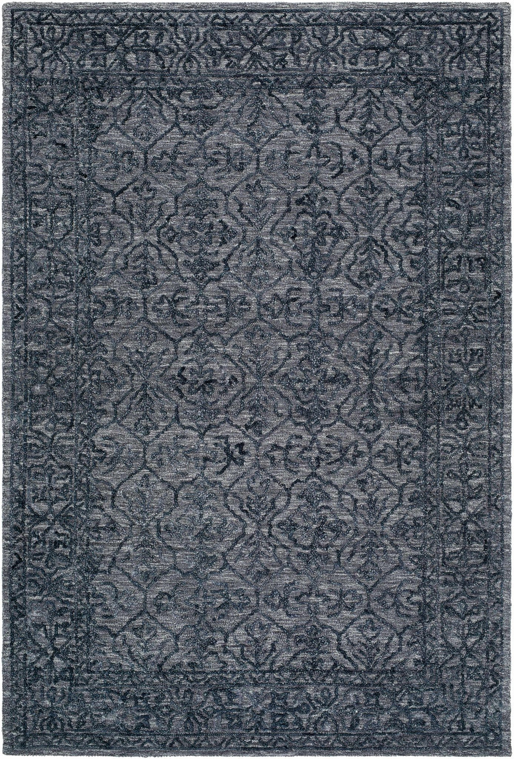 Yadid Traditional Style Charcoal And Gray Wool Area Rug - The Rug Decor