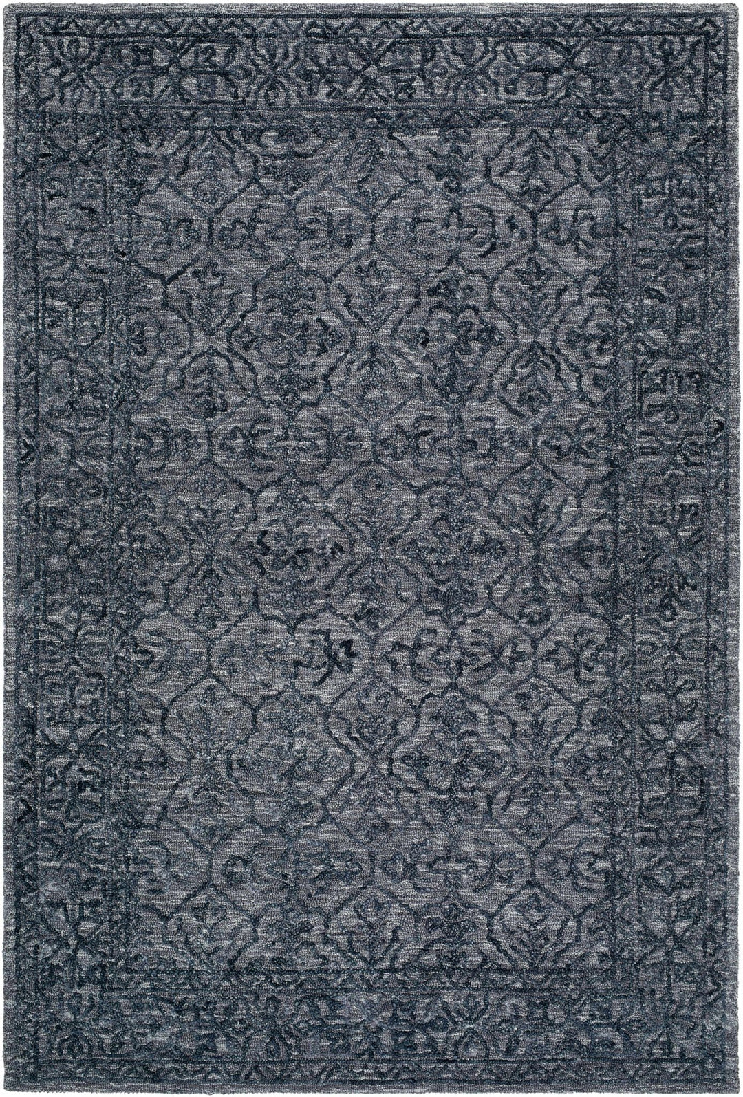 Yadid Traditional Style Charcoal And Gray Wool Area Rug - The Rug Decor
