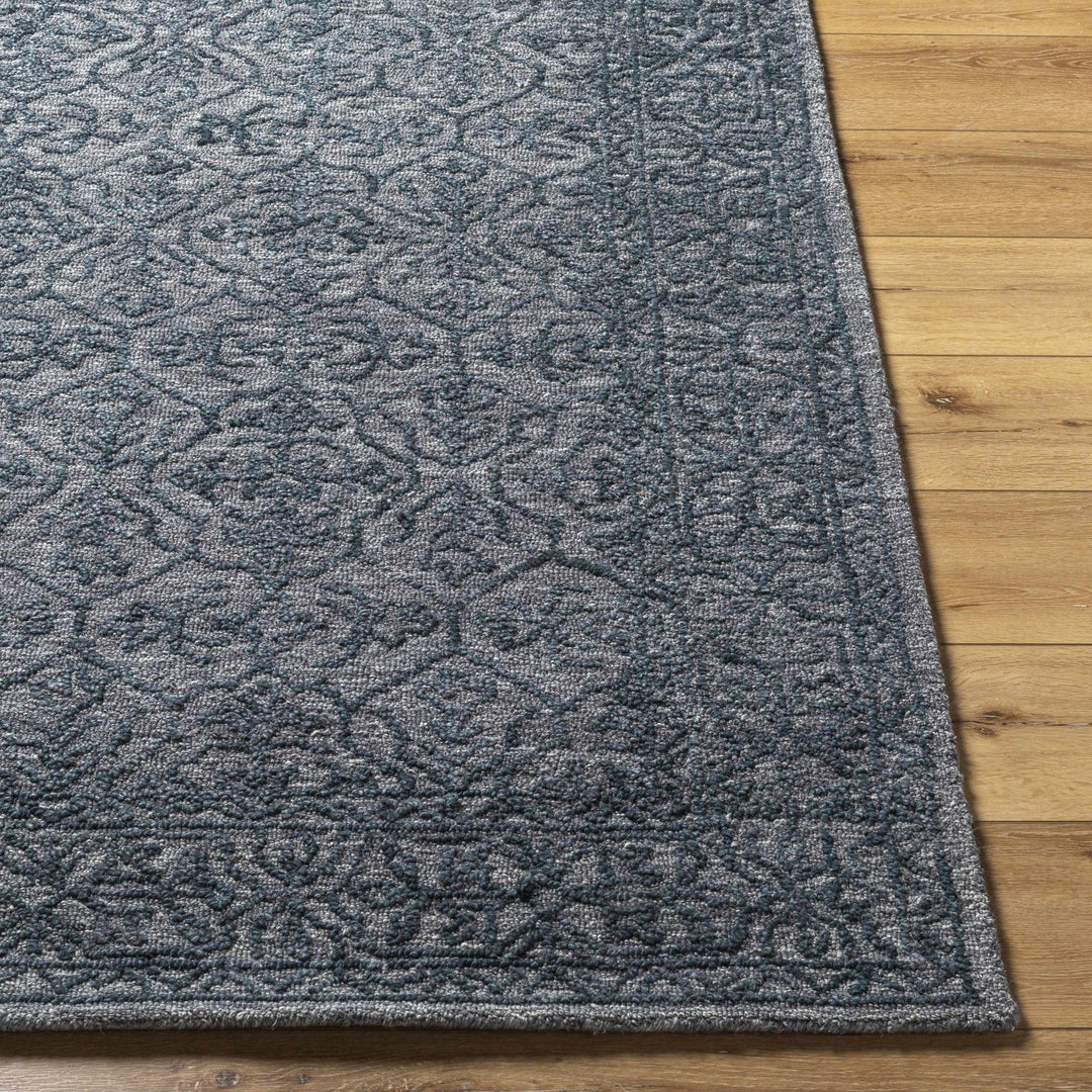 Yadid Traditional Style Charcoal And Gray Wool Area Rug - The Rug Decor