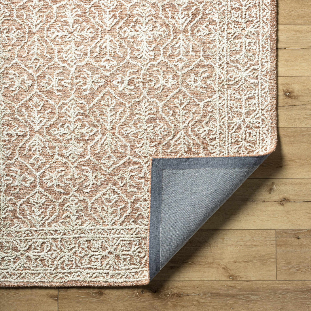 Yadid Traditional Trellis Tan And Ivory Wool Area Rug - The Rug Decor