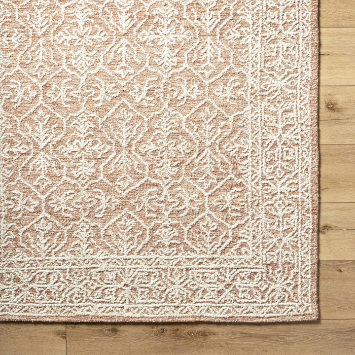 Yadid Traditional Trellis Tan And Ivory Wool Area Rug - The Rug Decor