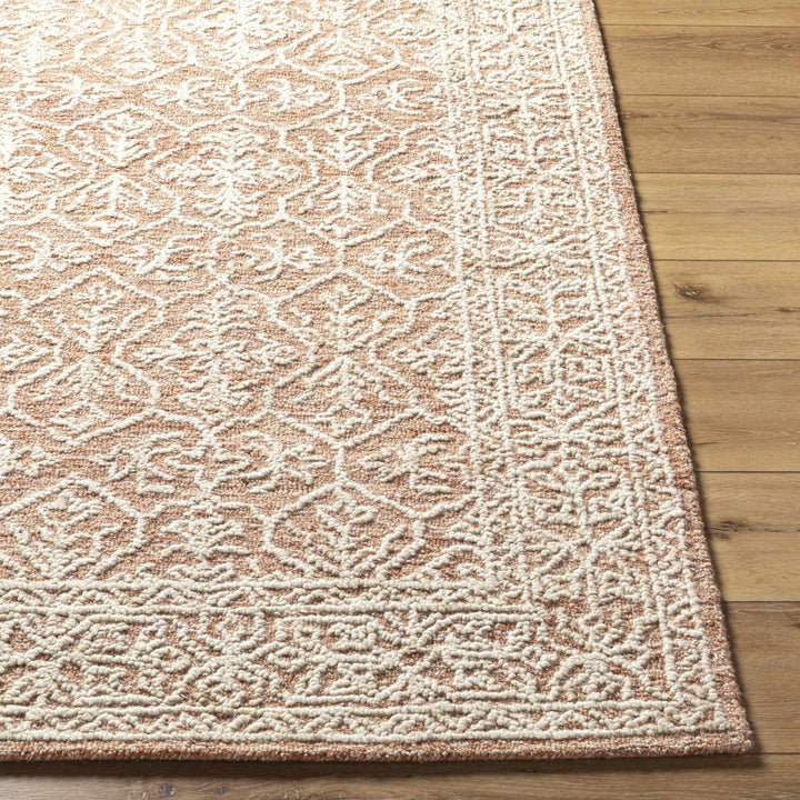 Yadid Traditional Trellis Tan And Ivory Wool Area Rug - The Rug Decor
