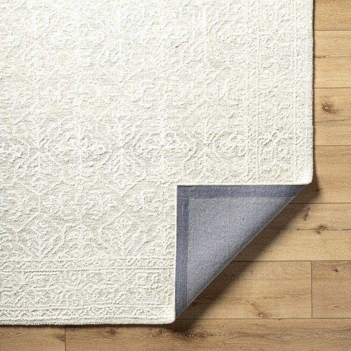 Yadid Traditional White And Gray Wool Area Rug - The Rug Decor