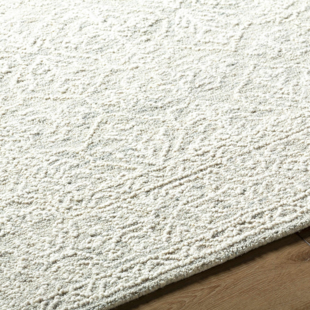 Yadid Traditional White And Gray Wool Area Rug - The Rug Decor