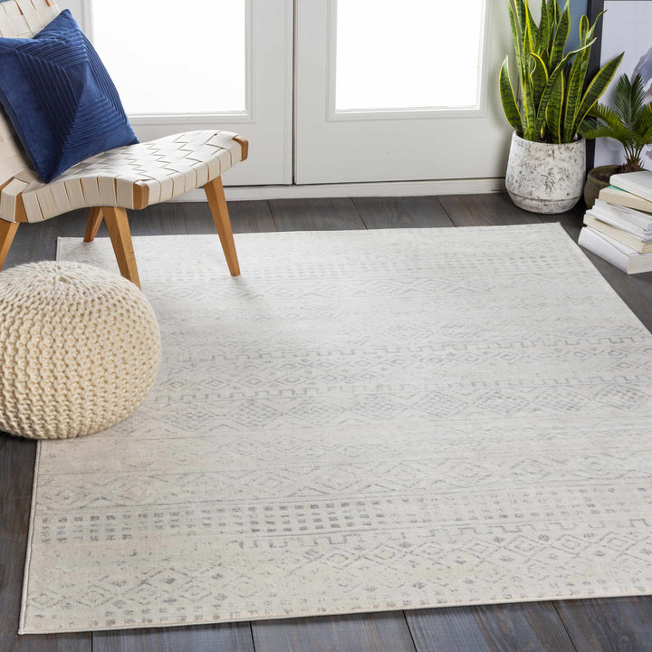 Yamanto Modern Style Ivory And Gray Area Rug
