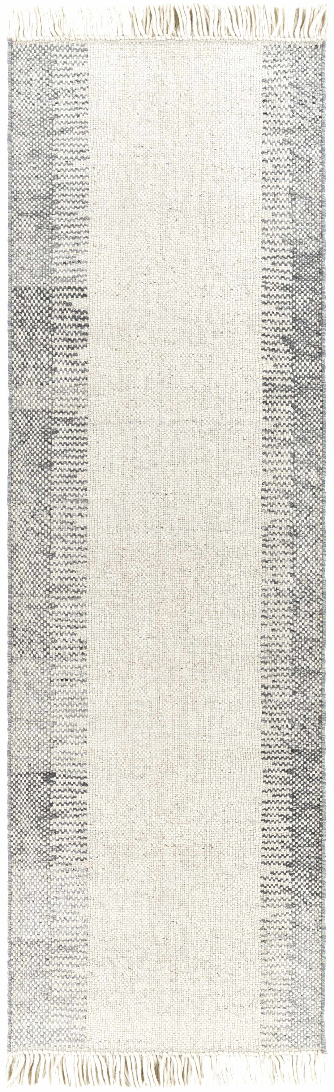 Yamachiche Modern Style Ivory And Charcoal Hand Woven Area Rug