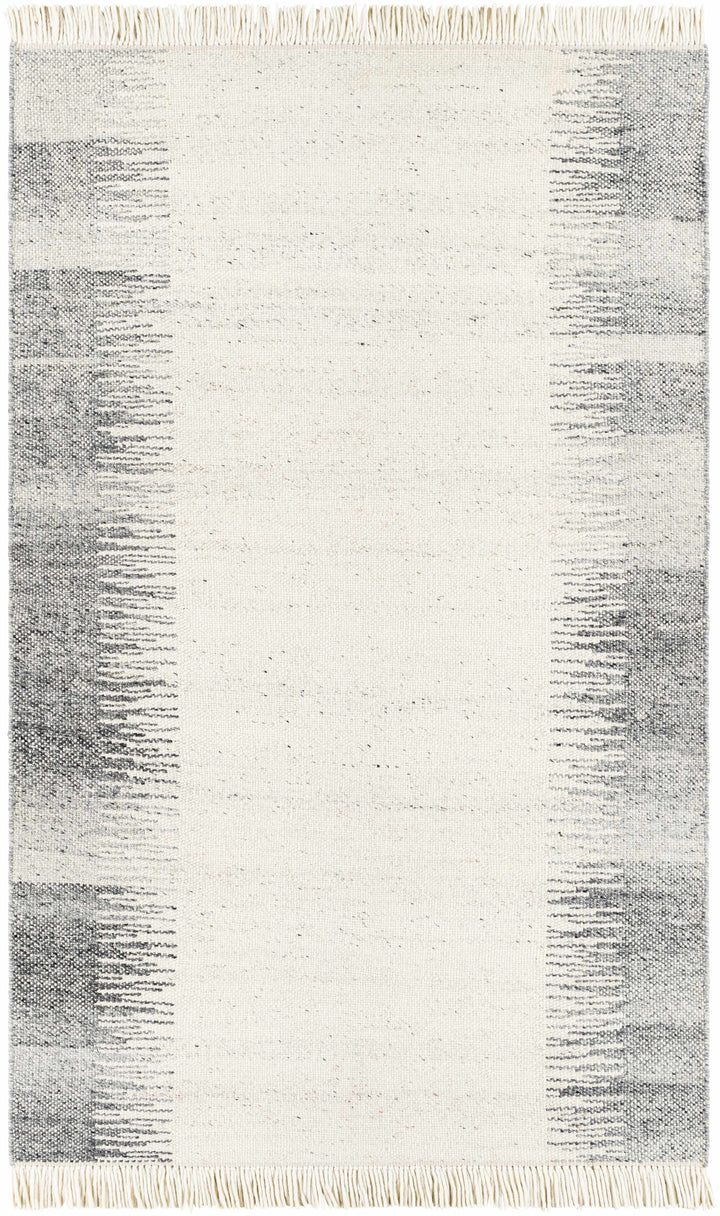 Yamachiche Modern Style Ivory And Charcoal Hand Woven Area Rug