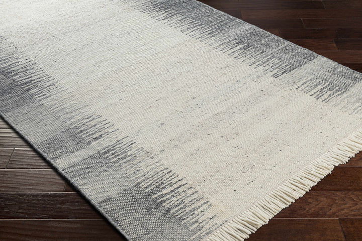 Yamachiche Modern Style Ivory And Charcoal Hand Woven Area Rug