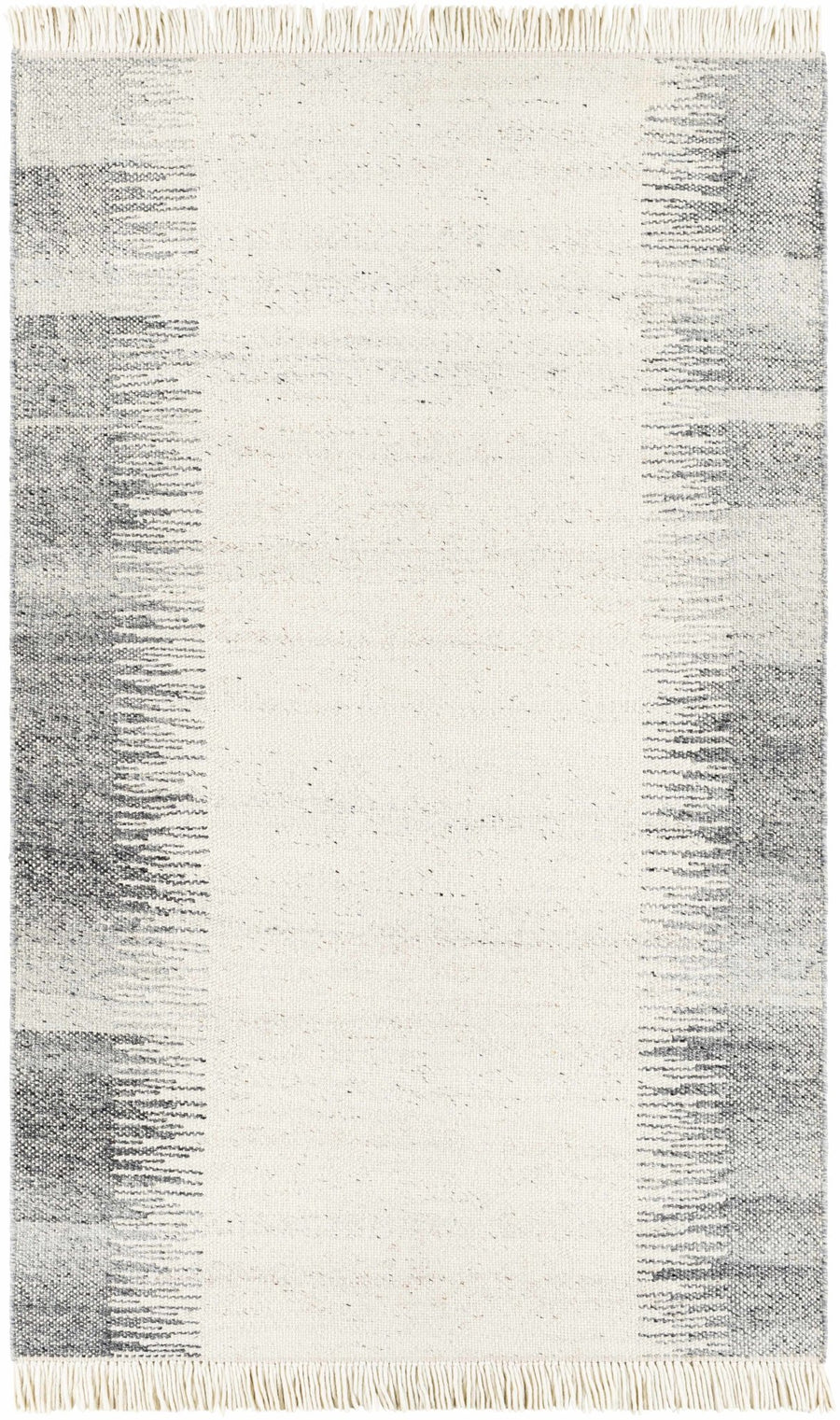 Yamachiche Modern Style Ivory And Charcoal Hand Woven Area Rug - The Rug Decor