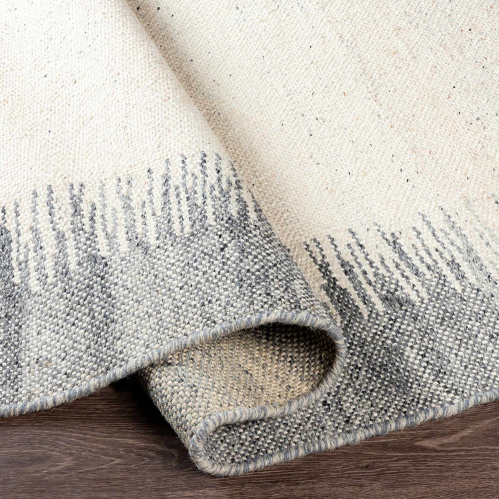 Yamachiche Modern Style Ivory And Charcoal Hand Woven Area Rug - The Rug Decor