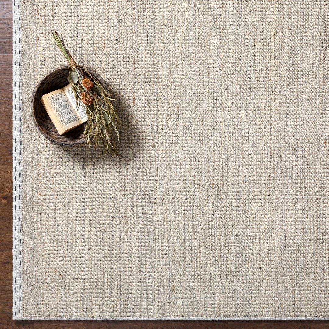 Yaniklar Transitional Design Beige Hand Woven Wool Rug - The Rug Decor