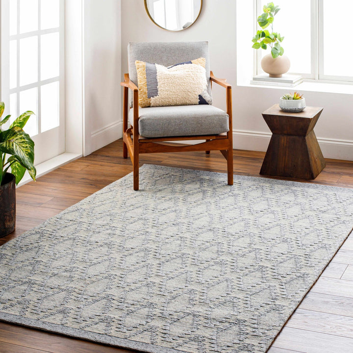 Yank Bohemian Design Gray Hand Woven Wool Rug - The Rug Decor