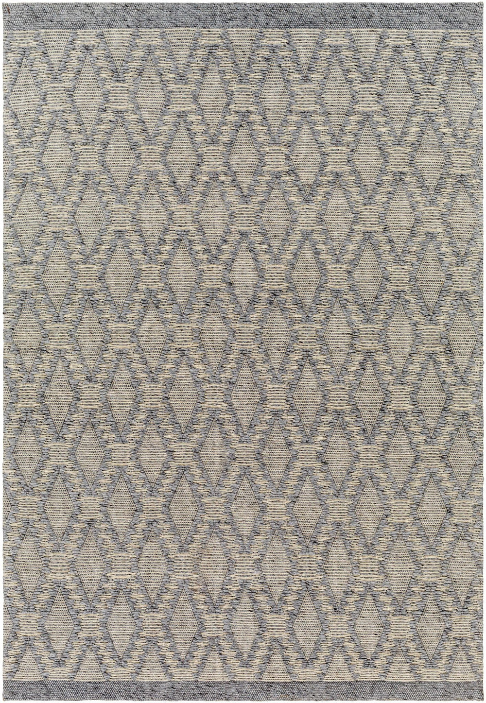 Yank Bohemian Design Gray Hand Woven Wool Rug - The Rug Decor