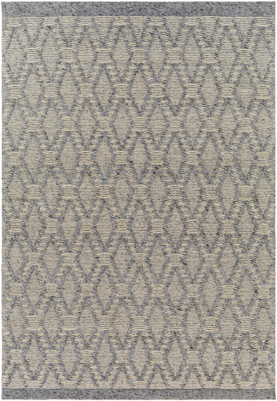 Yank Bohemian Design Gray Hand Woven Wool Rug - The Rug Decor