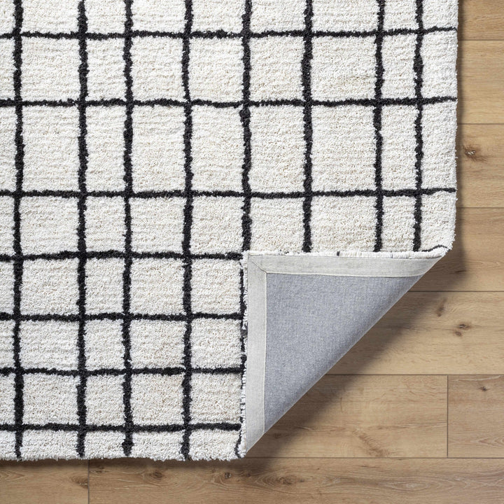 Yaotl Contemporary Checkered Pattern Black Hand Tufted Area Rug - The Rug Decor