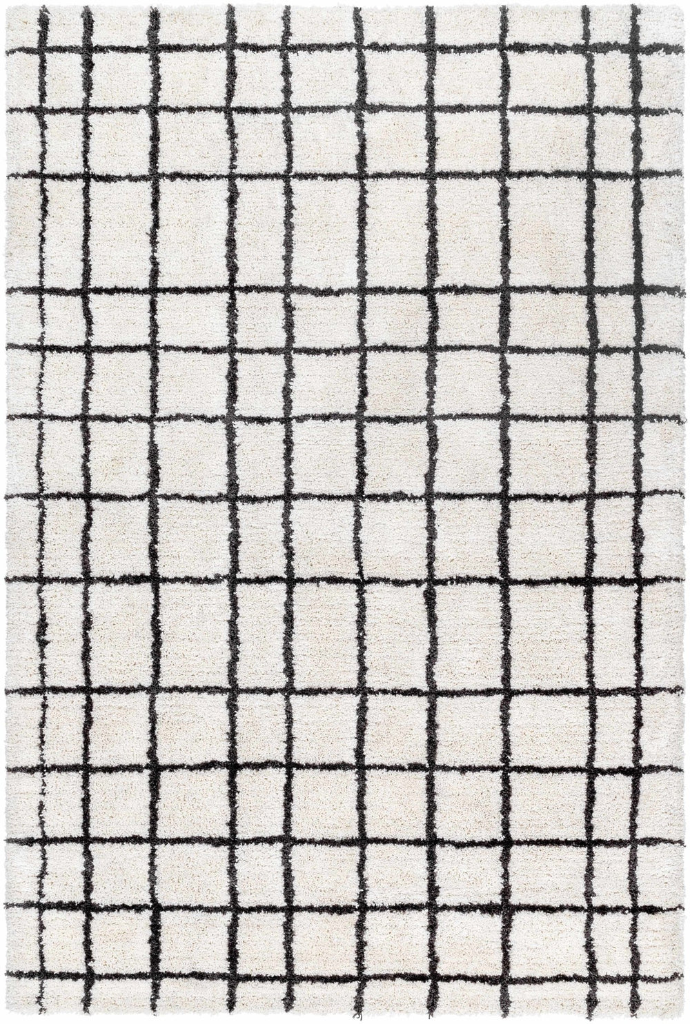 Yaotl Contemporary Checkered Pattern Black Hand Tufted Area Rug - The Rug Decor