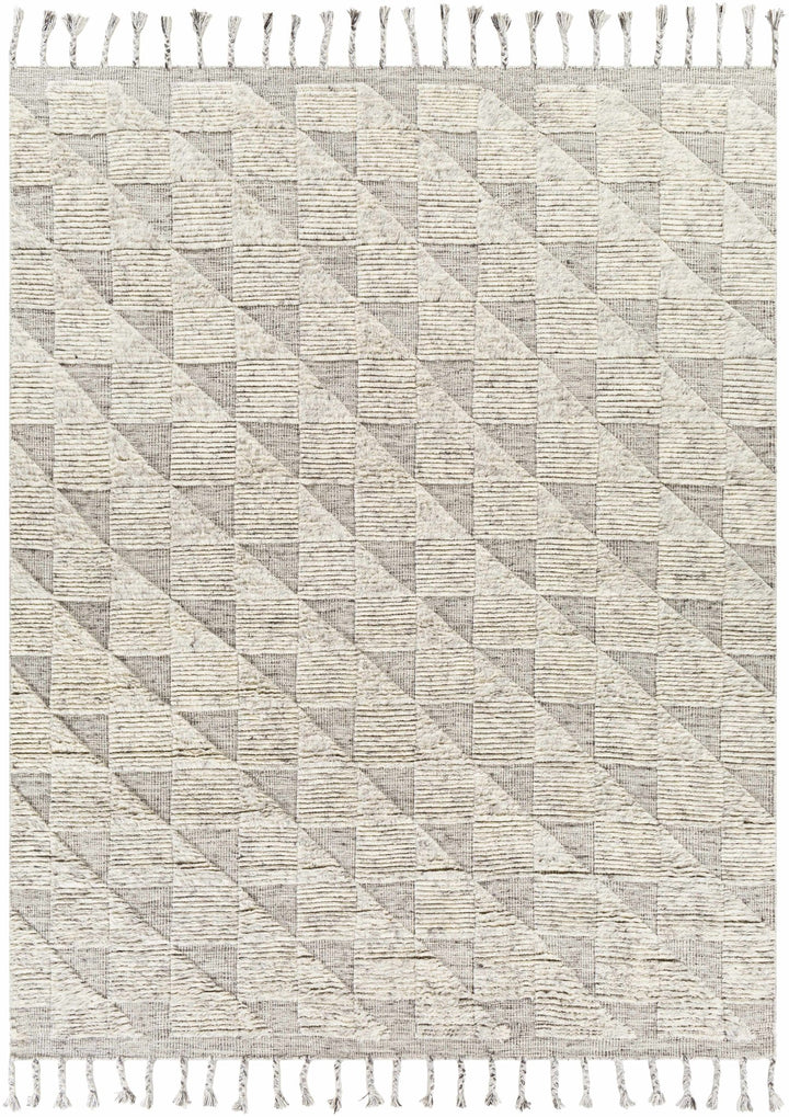 Yarravel Beige Modern Geometrical Design Hand Knotted Area Rug - The Rug Decor
