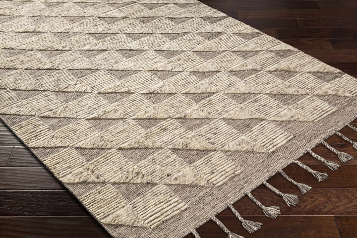 Yarravel Beige Modern Geometrical Design Hand Knotted Area Rug - The Rug Decor