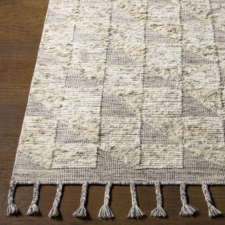 Yarravel Beige Modern Geometrical Design Hand Knotted Area Rug - The Rug Decor