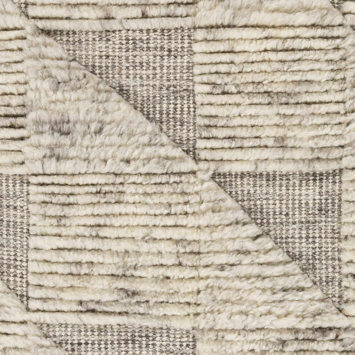 Yarravel Beige Modern Geometrical Design Hand Knotted Area Rug - The Rug Decor