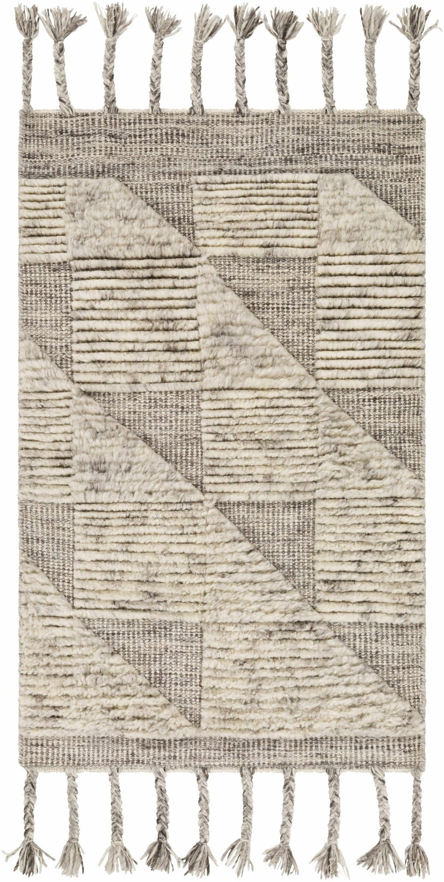 Yarravel Beige Modern Geometrical Design Hand Knotted Area Rug - The Rug Decor