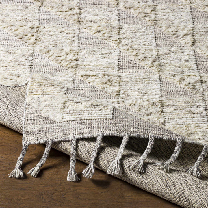 Yarravel Beige Modern Geometrical Design Hand Knotted Area Rug - The Rug Decor