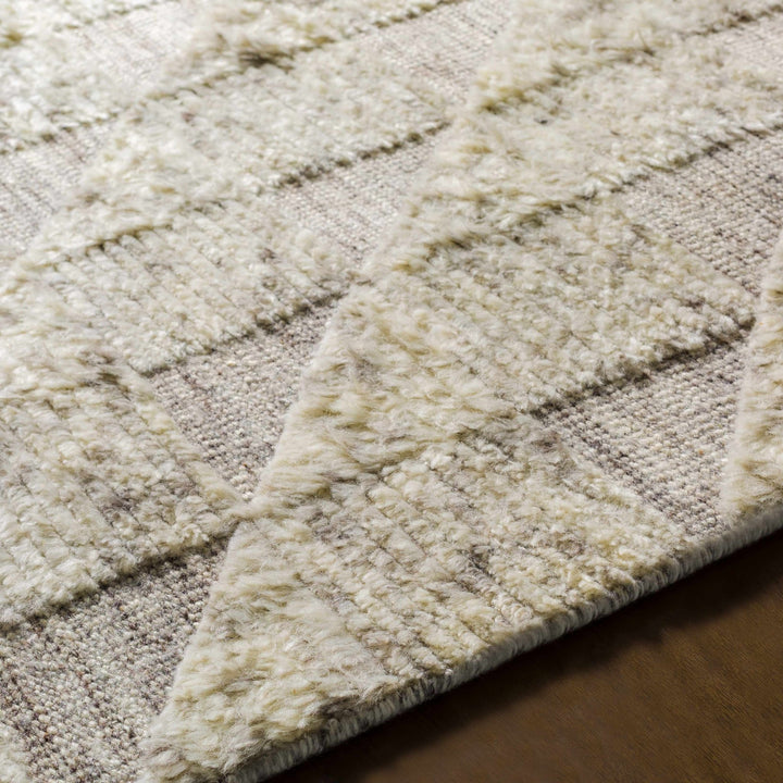 Yarravel Beige Modern Geometrical Design Hand Knotted Area Rug - The Rug Decor