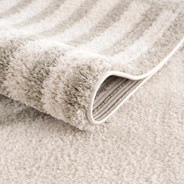 Yasuo Modern Geometrical Beige And Gray Washable Area Rug - The Rug Decor
