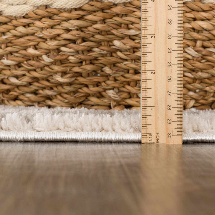 Yasuo Modern Geometrical Beige And Gray Washable Area Rug - The Rug Decor