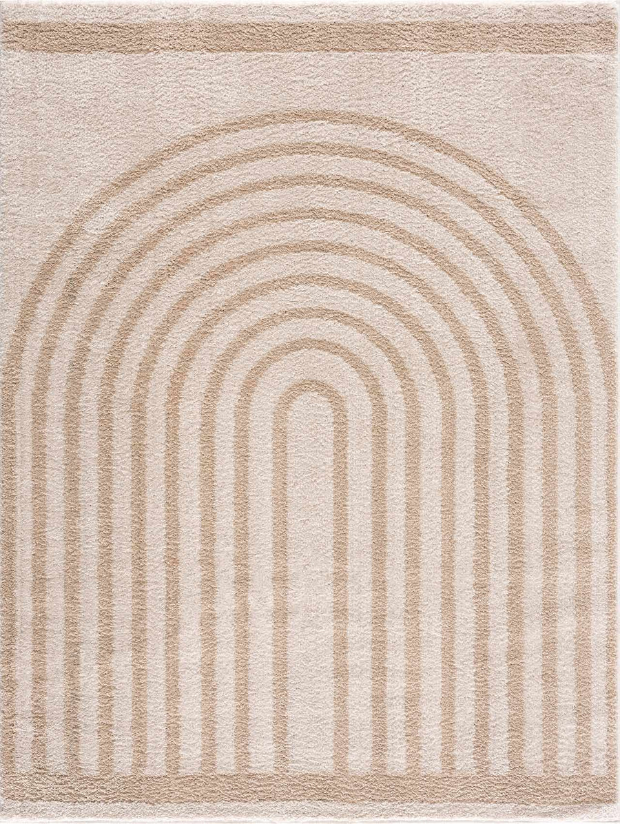 Yasuo Modern Geometrical Beige And Tan Rug - The Rug Decor