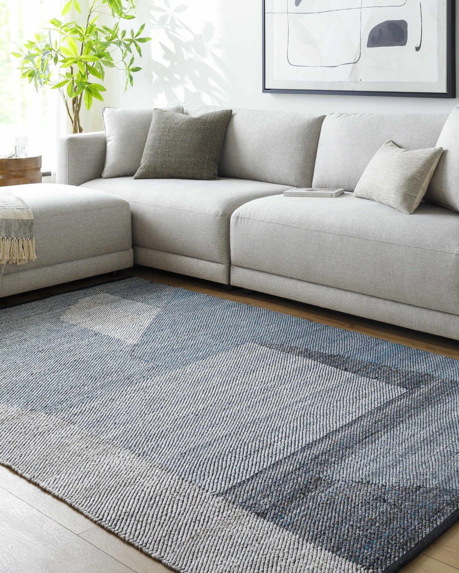 Yatin Modern Abstract Gray And Charcoal Area Rug - The Rug Decor