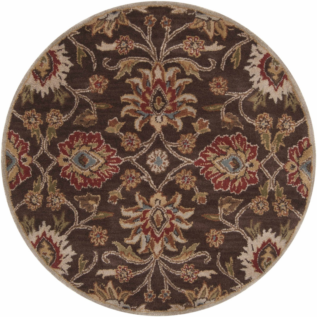 Yauco Traditional Brown And Rust Floral Hand Tufted Area Rug - The Rug Decor