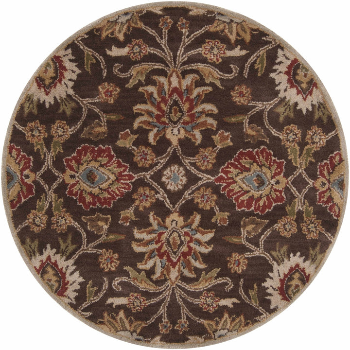 Yauco Traditional Brown And Rust Floral Hand Tufted Area Rug - The Rug Decor