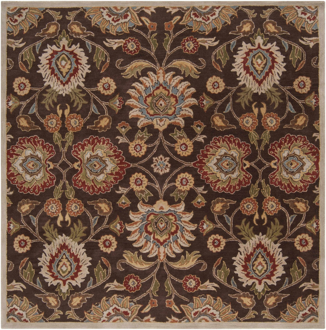 Yauco Traditional Brown And Rust Floral Hand Tufted Area Rug - The Rug Decor