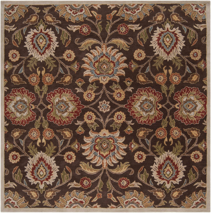 Yauco Traditional Brown And Rust Floral Hand Tufted Area Rug - The Rug Decor